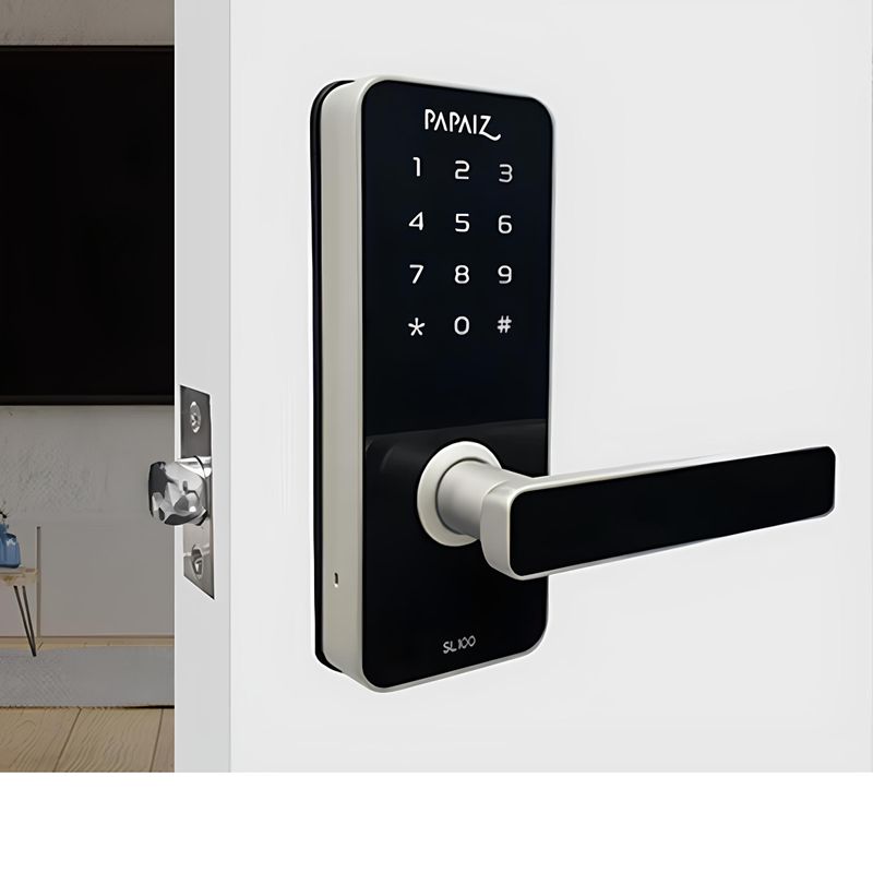 Fechadura Digital de Embutir Smart Lock Sl100 Prata Papaiz 80812_01.jpg