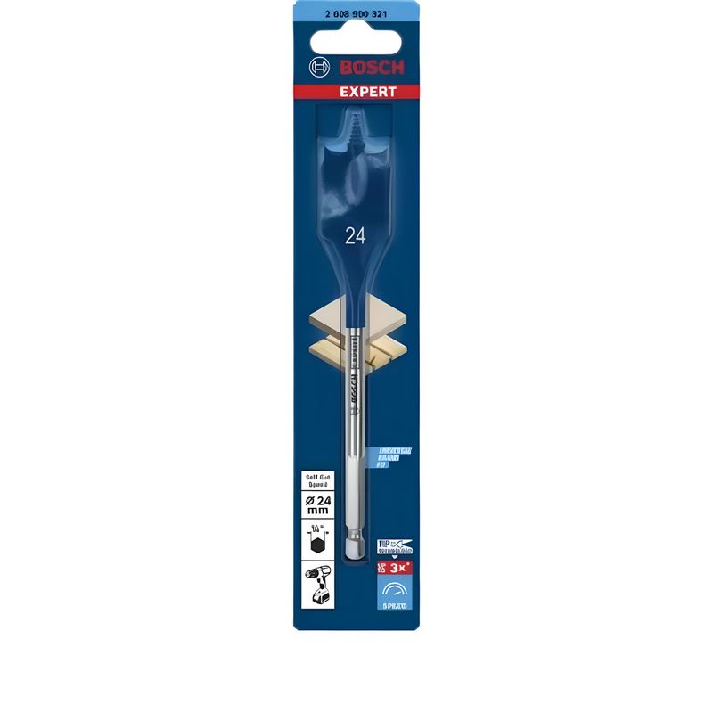 Broca Chata Encaixe Hexagonal Ø24mm X 152mm 1-4 Speed Bosch 69451_01.jpg