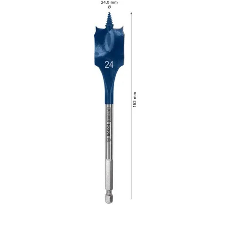 Broca Chata Encaixe Hexagonal Ø24mm X 152mm 1-4 Speed Bosch 69451_02.jpg