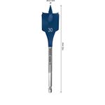 Broca Chata Encaixe Hexagonal Ø30mm X 152mm 1-4 Speed Bosch 69455_02.jpg