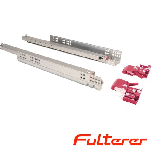 Corrediça Invisível 60cm com Amortecedor 3061 Extração Total 50kg Fulterer