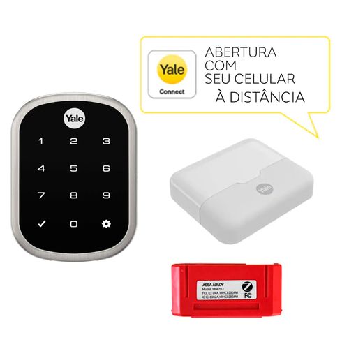 Combo Fechadura Digital Yrd 256 Rl Trinco Rolete Yale