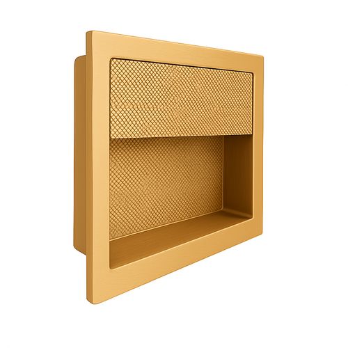 Puxador Udine 98x98mm Gold Escovado Zen