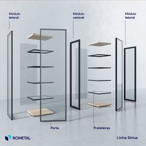 Perfil Porta Sirius RM-353 Prata com 3 Metros Rometal