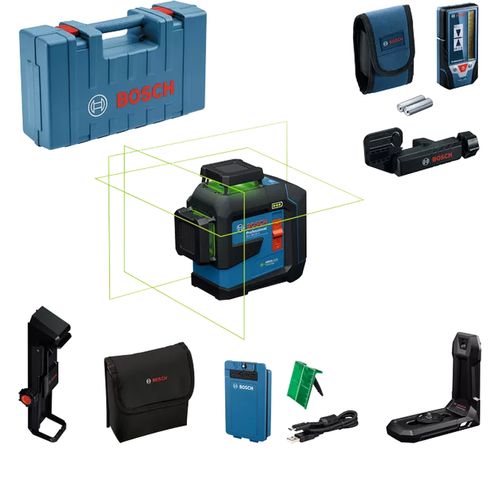 Nivelador a Laser de Chão GLL 80-33 G Professional Verde 3 Linhas 360° Bosch