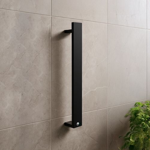 Toalheiro Térmico Jade Vertical Preto Fosco Metalworks