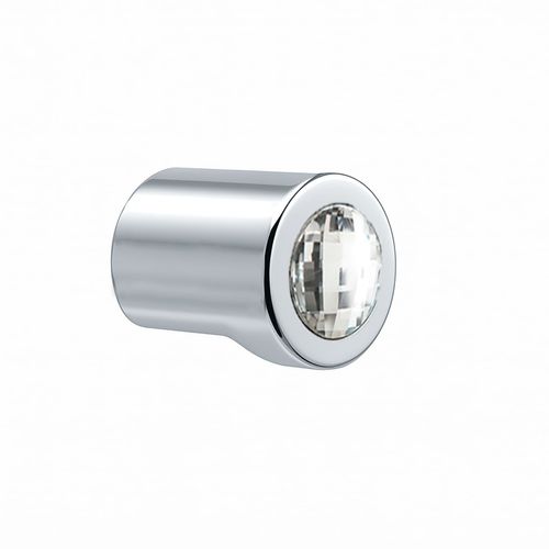 Puxador Rádio Diamond 16mm Cromado Swarovski Zen