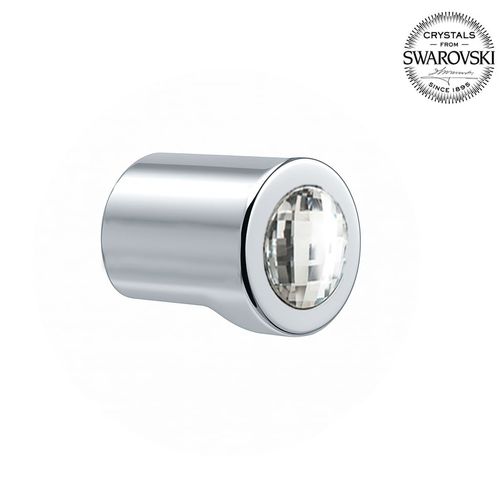 Puxador Rádio Diamond 16mm Cromado Swarovski Zen