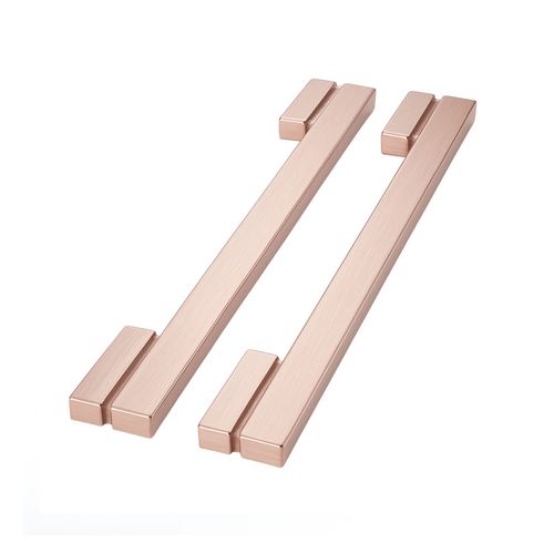 Puxador Moma Duplo 300mm Rosê Escovado Zen
