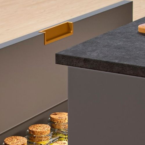 Puxador Dietro Dourado Matte Zen