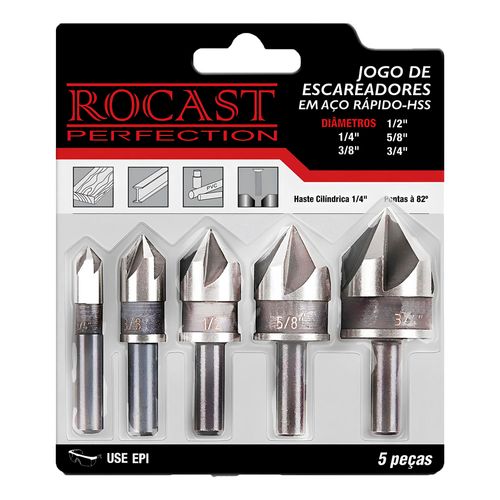 Jogo de Escareadores 5 Peças Amatools