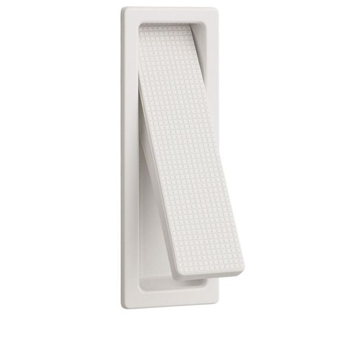 Puxador Piano de Embutir Pequeno Branco Zen
