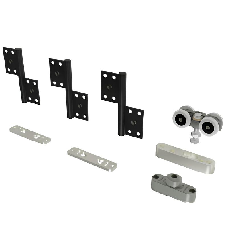 Kit Articolato Plus +1 Folha -Fix Centro- Dobradicas Aluminio Rometal 82462_0