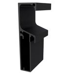 Puxador Perfil Rm-179 3 Metros Vidro De 4mm Preto Rometal 49182_0