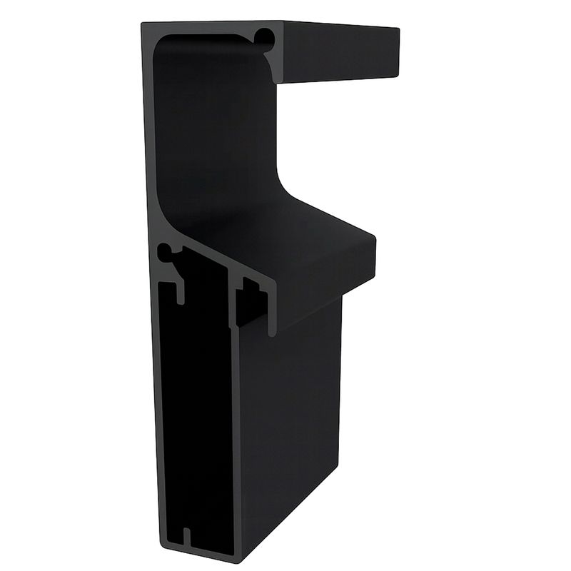 Puxador Perfil Rm-179 3 Metros Vidro De 4mm Preto Rometal 49182_0