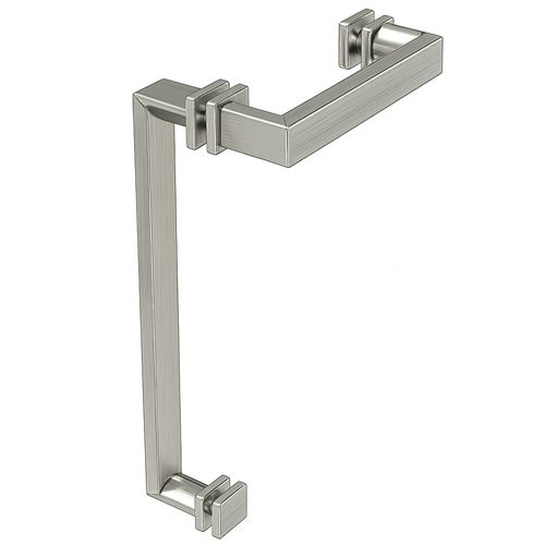 Puxador e Toalheiro Bari para Box Inox Polido e Escovado Zen
