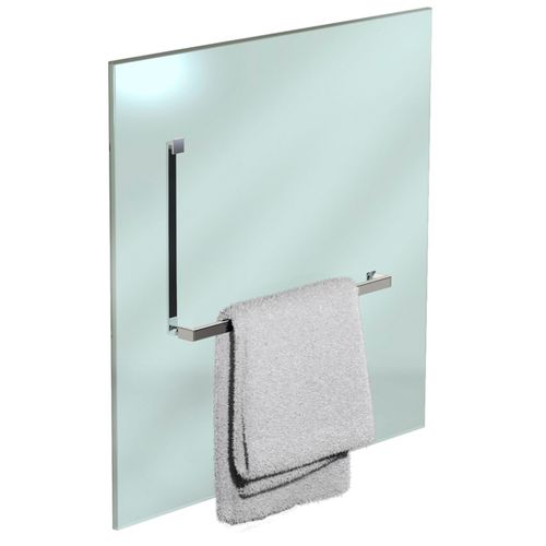 Puxador e Toalheiro Bari para Box Inox Polido e Escovado Zen