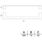 Porta Toalha Arsoli 300 mm Aco Inox 304 Polido Italy Line 82752_02