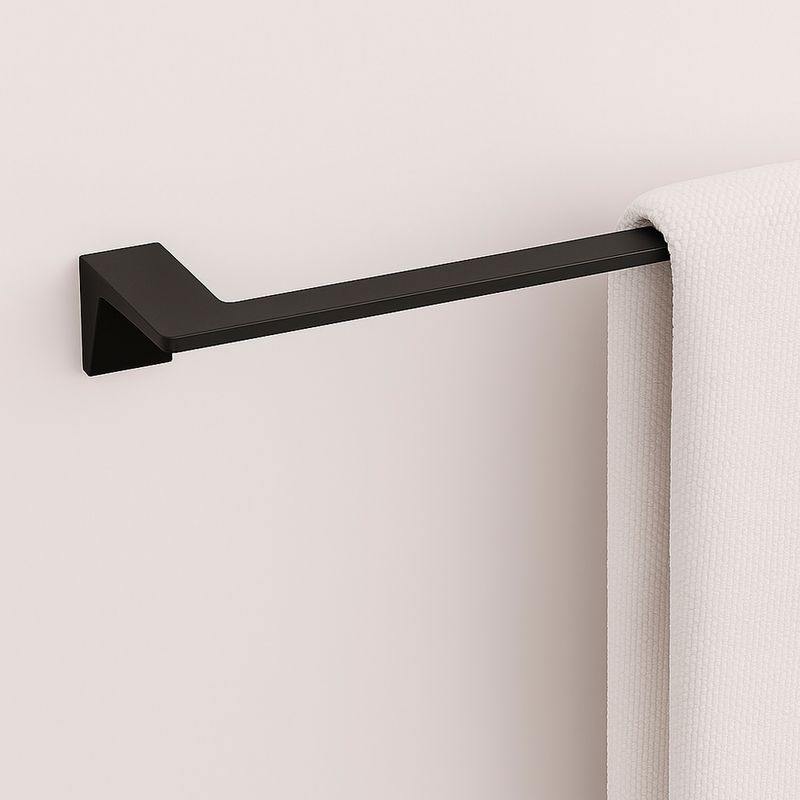 Porta Toalha Arsoli 450 mm Aco Inox 304 Preto Italy Line 82757_01