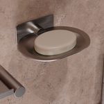 Porta Sabonete Delia 128 mm Aco Inox 304 Escovado Italy Line 82737_01