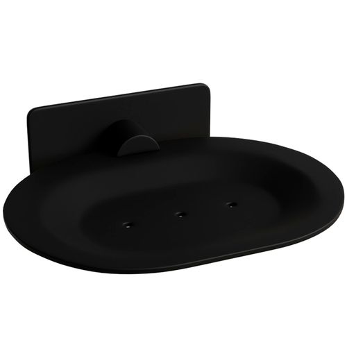 Porta Sabonete Delia 128 mm Aço Inox 304 Preto Italy Line