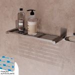 Porta Shampoo Delia 400 mm Aco Inox 304 Escovado Italy Line 82743_02