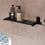 Porta Shampoo Delia 400 mm Aco Inox 304 Preto Italy Line 82744_02