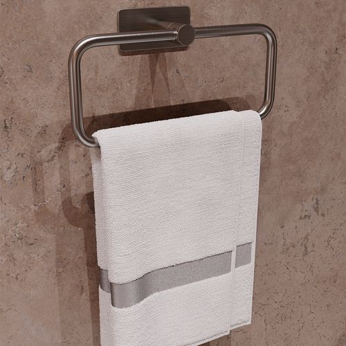 Porta Toalha Argola Delia Aço Inox 304 Escovado Italy Line