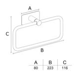 Porta Toalha Argola Delia Aco Inox 304 Preto Italy Line 82748_03