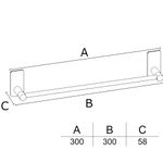 Porta Toalha Delia 300 mm Aco Inox 304 Preto Italy Line 82754_04