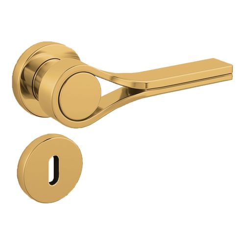 Maçaneta Interna Drop Redonda Dourado Zen