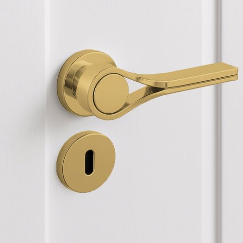 Maçaneta Interna Drop Redonda Dourado Zen