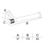 Papeleira Zigrinato Diverse 170 mm Aco Inox 304 Polido Italy Line 82734_02