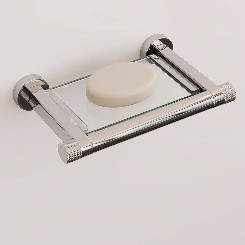 Porta Sabonete Zigrinato Diverse 128 mm Aco Inox 304 Polido Italy Line 82740_01