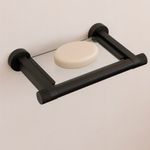 Porta Sabonete Zigrinato Diverse 128 mm Aco Inox 304 Preto Italy Line 82739_01