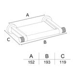 Porta Sabonete Zigrinato Diverse 128 mm Aco Inox 304 Preto Italy Line 82739_02