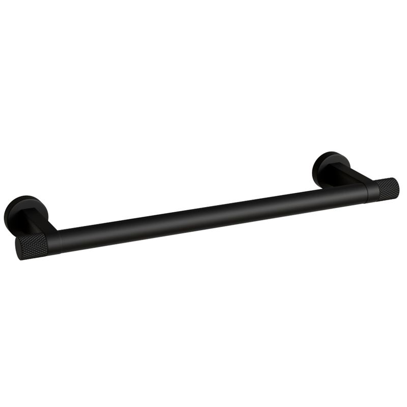 Porta Toalha Zigrinato Diverse 300 mm Aco Inox 304 Preto Italy Line 82755_0