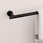 Porta Toalha Zigrinato Diverse Aco Inox 304 Preto Italy Line