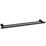 Porta Toalha Duplo Zigrinato Diverse 600 mm Aco Inox 304 Preto Italy Line 82750_0