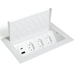 Caixa Pop 4 Blocos com 3 Tomadas 20A e Usb A e C Branco Qtmov 82670_0