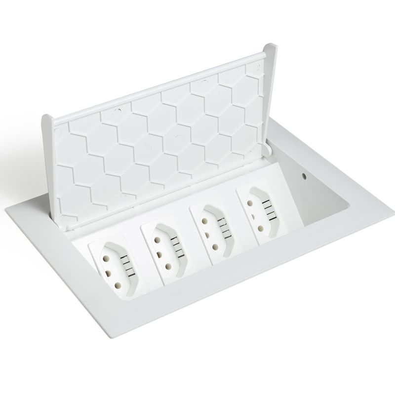Caixa Pop 4 Blocos com 4 Tomadas 20A Branco Qtmov 82675_0