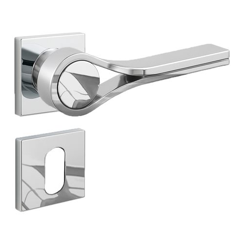 Maçaneta Externa Drop Quadrada Cromado Zen
