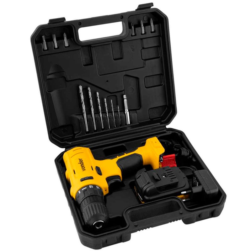 Parafusadeira e Furadeira Pfv120 a Bateria 12v  com Carregador Bivolt e Maleta Vonder 65682_01