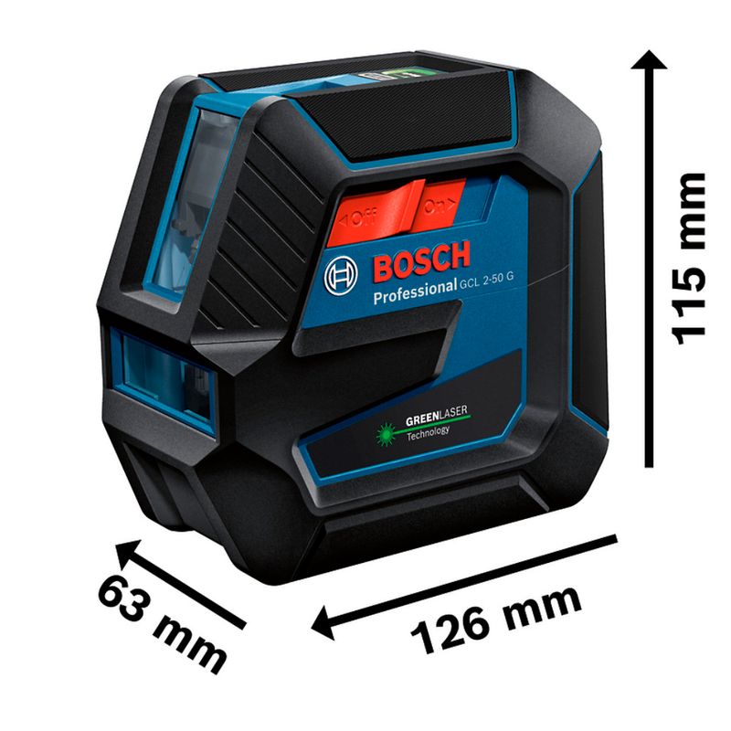 Nivel a Laser de Linhas Verdes 15 Metros com Pontos Gcl 2-50 G Bosch 62135_04