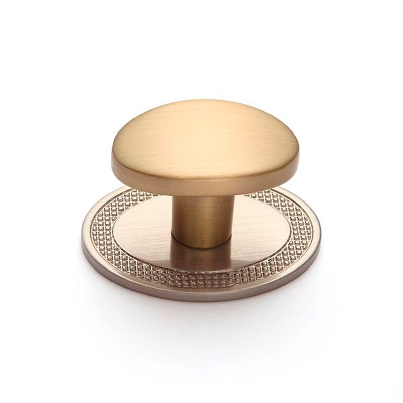 Puxador Beetle com Base Granada Gold Escovado Zen 51237_01