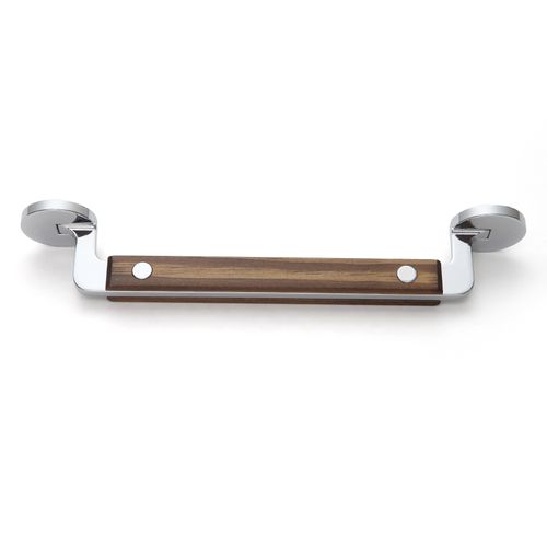 Puxador Manico Di Coltello 160mm Wood com Cromado Zen Design