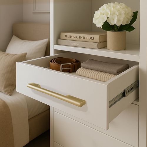 Puxador Sorento 672 mm Dourado Matte para Móveis Zen Design