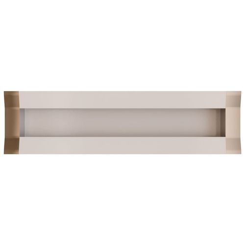 Puxador Smart 288mm Branco e Base Cromada Escovada Zen