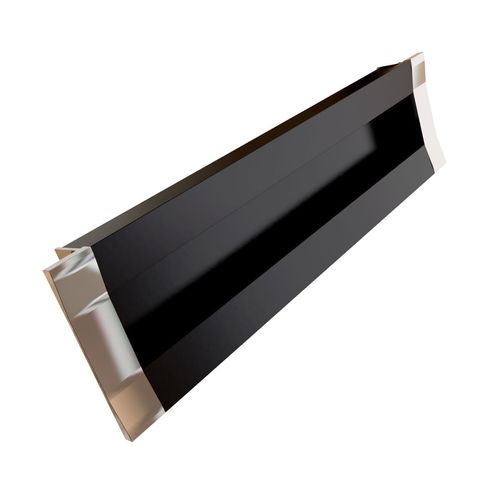 Puxador Smart 640mm Preto e Base Cromada Escovada Zen