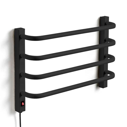 Toalheiro Térmico para 1 Toalha 220V Fio Esquerdo Preto Flape